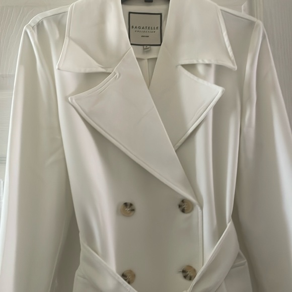 New Bagatelle Collection Off White Trench Coat jacket - Picture 12 of 17